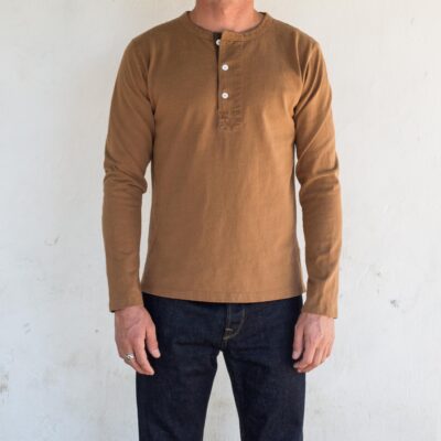 13 Ounce Henley L/S Tobacco