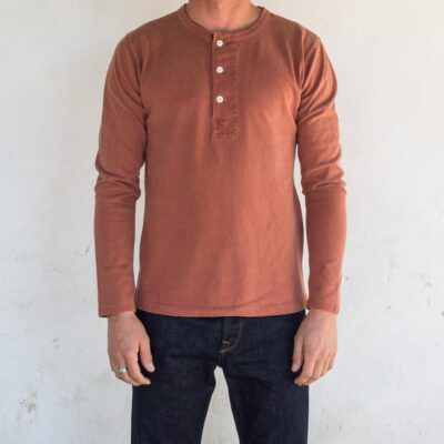 13 Ounce Henley L/S Rust