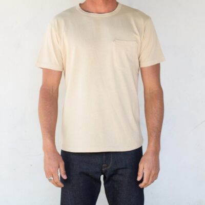 9 Ounce Pocket T-Shirt  Cream