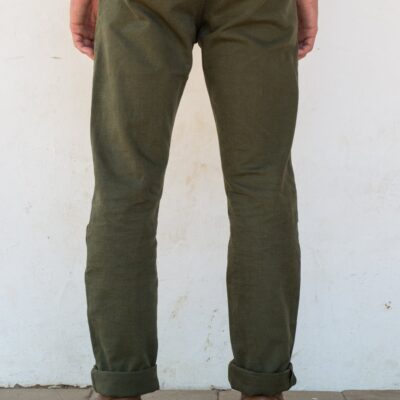 Workers Chino Slim Fit  14 Ounce Slub Army Green